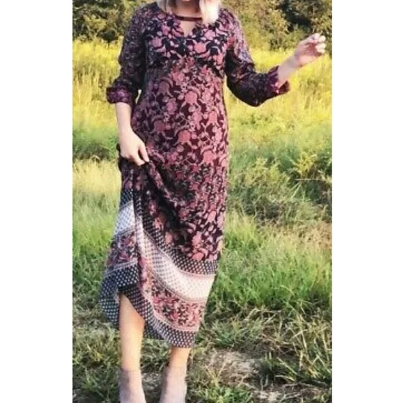 chinese dress ladies Blue and White Shell Print Dress